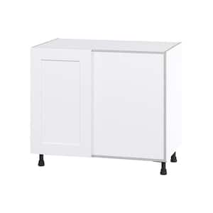 Wallace Painted Warm White Shaker Assembled Blind Corner Base Kitchen Cabinet Right (39 in. W x 34.5 in. H x 24 in. D)