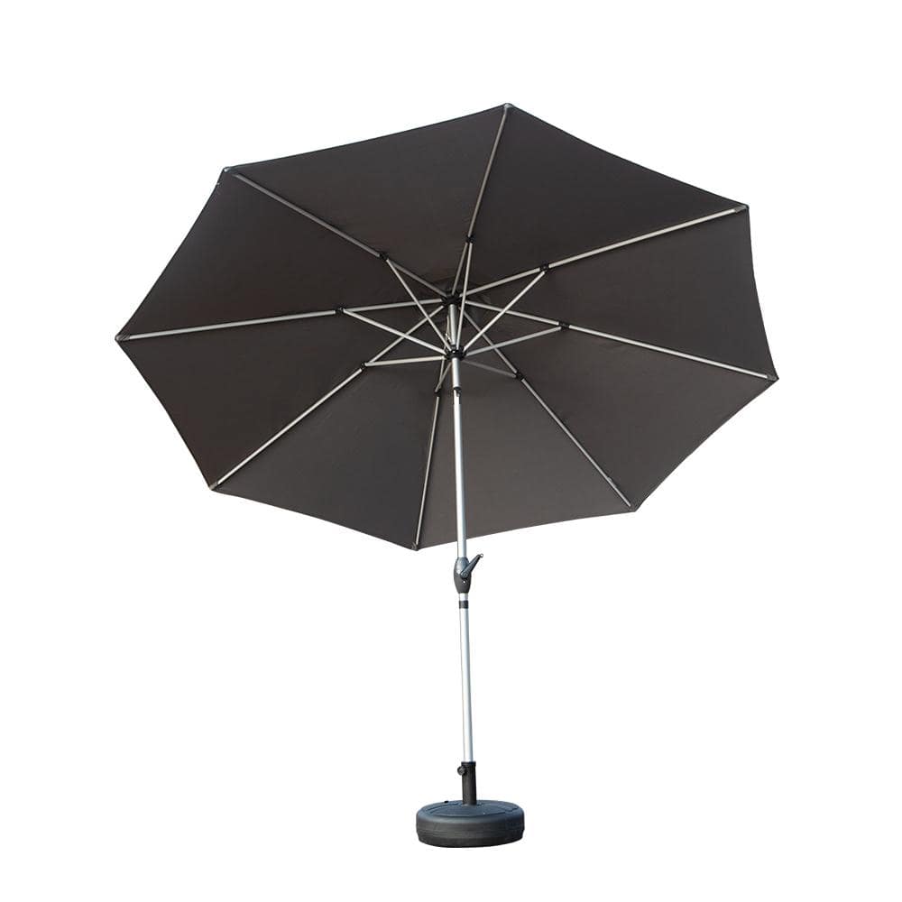 9 ft. Outdoor Table Umbrella with Push Button Tilt and Crank, Market Sun Umbrella with 8 Sturdy Ribs,Gray price history on PriceWatchPro