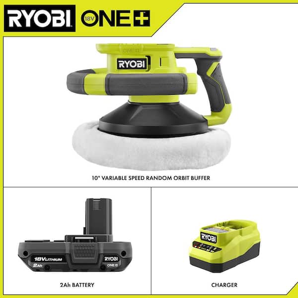RYOBI ONE+ 18V Cordless 10 in. Variable Speed Random Orbit Buffer