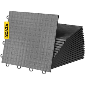 Garage Tiles Interlocking 1 ft. W x 1 ft. L Grey Garage Floor Covering Tiles Polypropylene Garage Floor Tiles