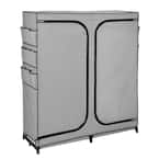 65 in. H x 60 in. W x 20 in. D Gray Steel/Non-Woven Portable Closet with Pockets