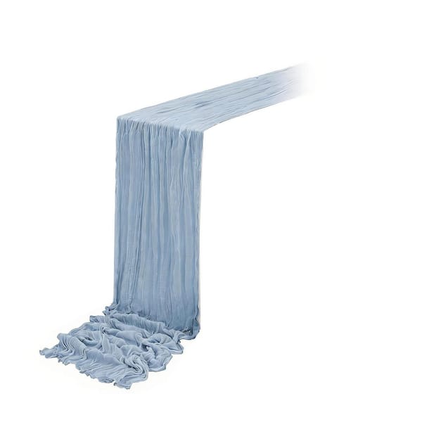 22 in. W x 118 in. L Blue Solid Polyester Table Runner (Set of 24)