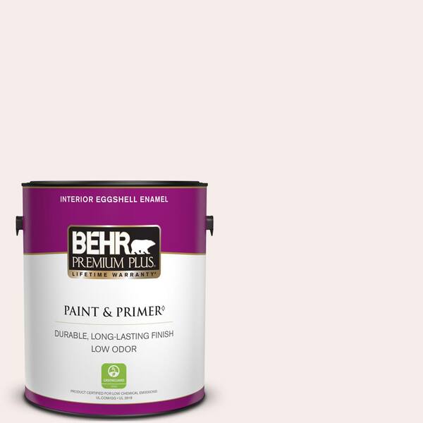 BEHR PREMIUM PLUS 1 gal. #RD-W08 Pink Mirage Eggshell Enamel Low Odor Interior Paint & Primer
