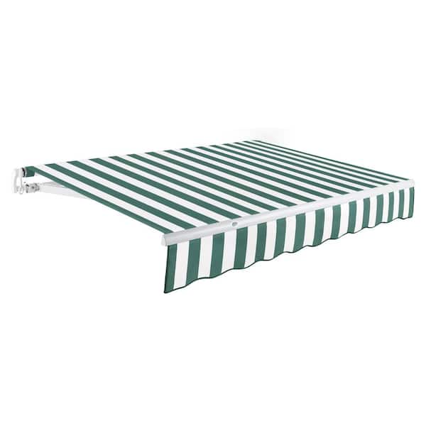 AWNTECH 10 ft. Maui Manual Patio Retractable Awning (96 in. Projection) Forest/White