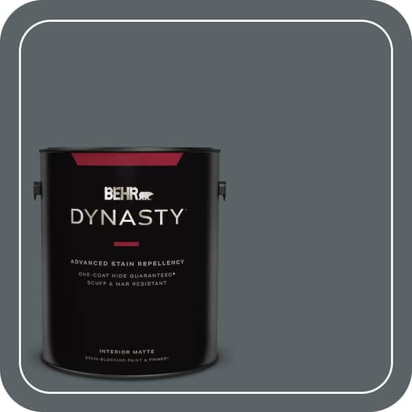 BEHR DYNASTY 1 gal. Home Decorators Collection #HDC-AC-25 Blue Metal One-Coat Hide Matte Interior Stain-Blocking Paint & Primer