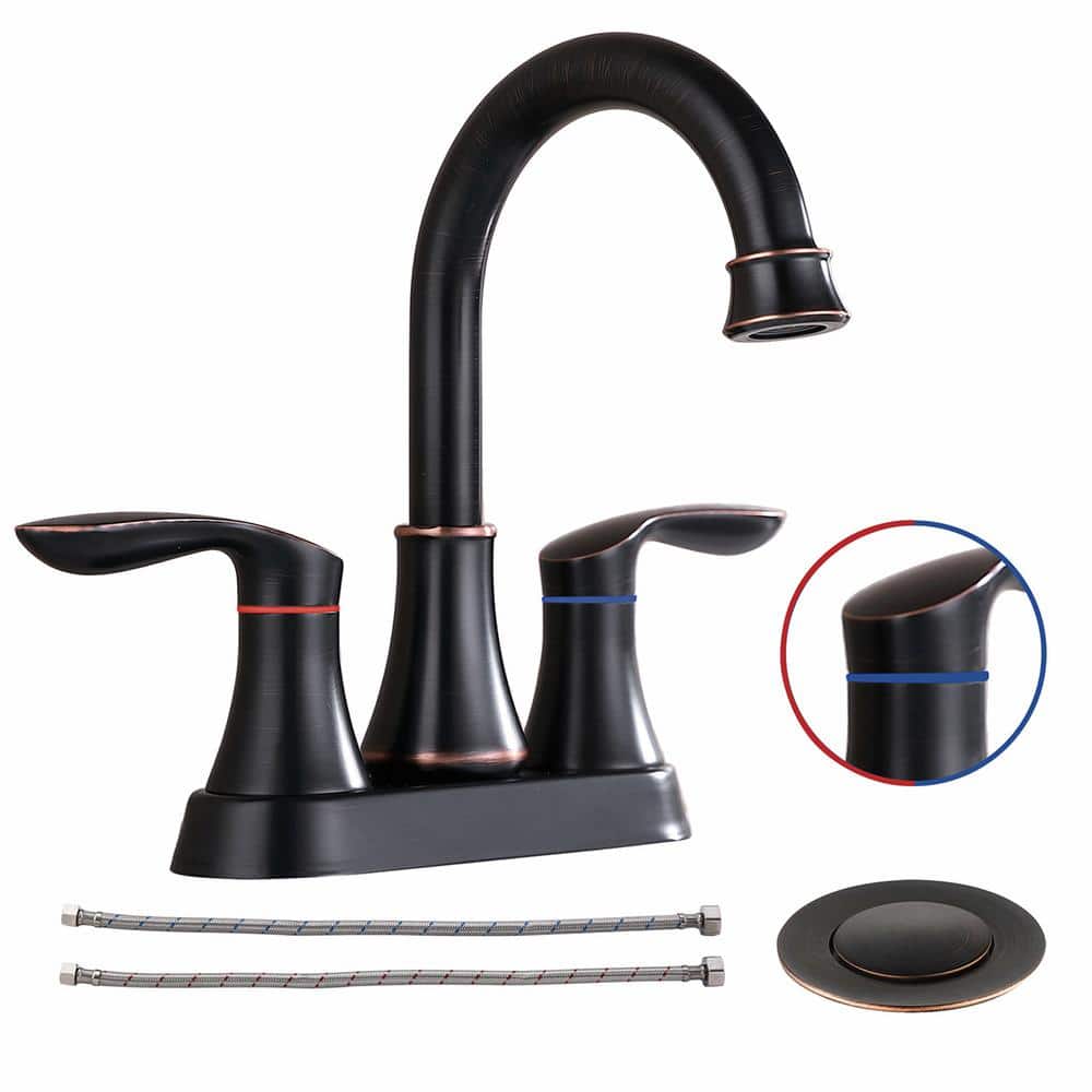 Satico 4 in.Centerset 2-Handle Bathroom Faucet, Bathroom Vanity Sink ...