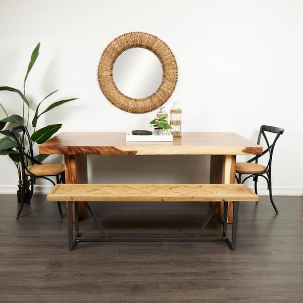 Double bench dining online table