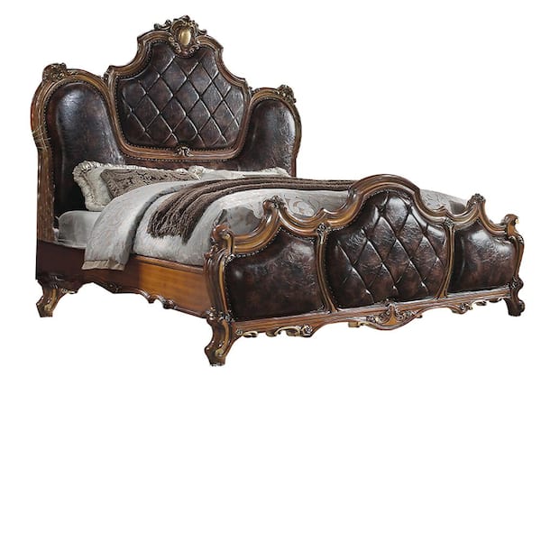 Acme Furniture Picardy Brown Wood Frame King Platform Bed