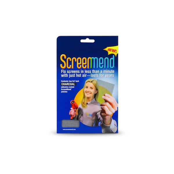 Screenmend 5 in. x 7 in. Charcoal Screen Repair Patch (2-Pack)