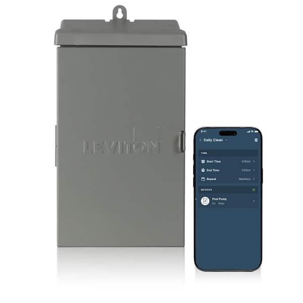 Decora Smart 50 Amp 24-Hour Indoor/Outdoor High Current Electronic Programmable Smart Timer Switch, Metal, D2HCS-DLG