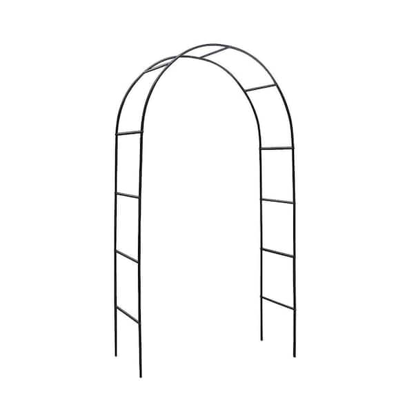 92 in. x 53 in. x 16 in. Metal Garden Arch Trellis, Dark Green Arbor for Climbing Plants, Vines, Outdoor Decor