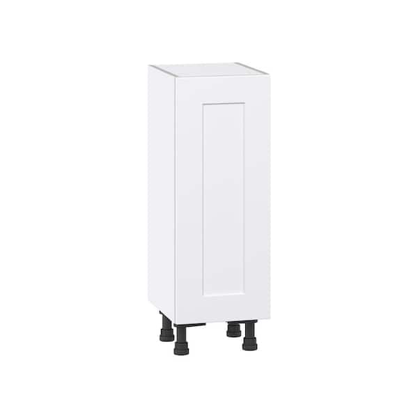 J COLLECTION Wallace Painted Warm White Shaker Assembled Shallow Base Kitchen Cabinet (12 in. W x 34.5 in. H x 14 in. D)