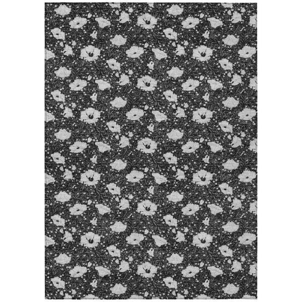 Chantille Machine Washable Indoor/Outdoor Abstract ACN2792 Black 10 ft. x 14 ft. Area Rug