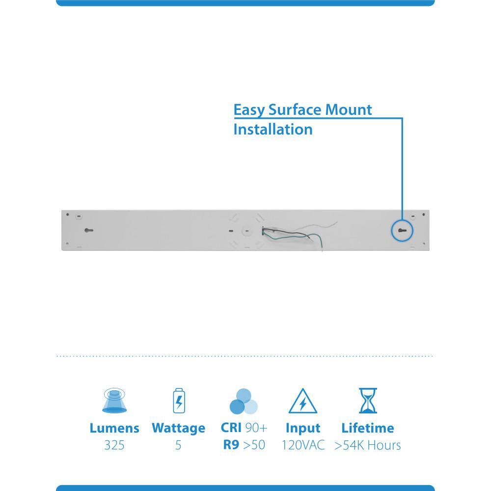 33-Inch White Adjustable LED Under Cabinet Light Bar