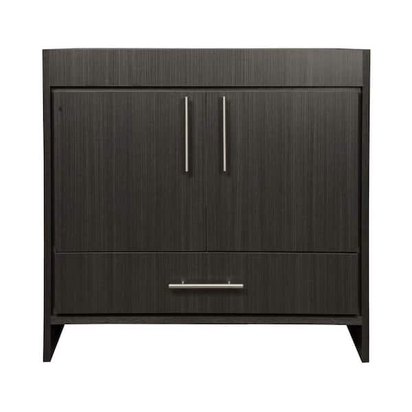 VOLPA USA AMERICAN CRAFTED VANITIES Pacific 36 in. W x 18 in. D Modern Bath Vanity Cabinet Only in Black Ash