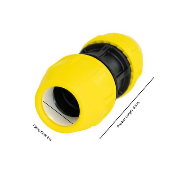 HOME-FLEX Underground Yellow Poly Gas Pipe Transition Adapter Coupling for sale online 
