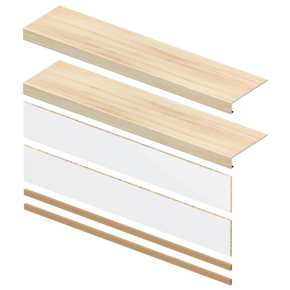 Waukee Mill 6.5 mm x 46 in. x 12 in. Exact Match Large Square Nose Stair Tread + Riser Combo Kit (2-Pack) price history on PriceWatchPro
