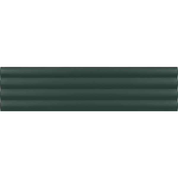 Apollo Tile Arte 1.97 in. x 7.87 in. Matte Green Ceramic Subway Deco Wall and Floor Sample Tile (0.11 Sq. ft./case) (1-pack)