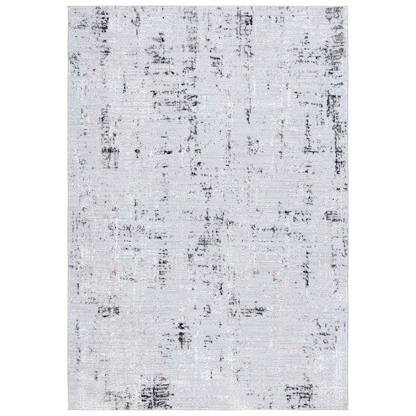 SAFAVIEH Parker 5 ft. x 8 ft. Light Gray/Black High-Low Distressed Area Rug
