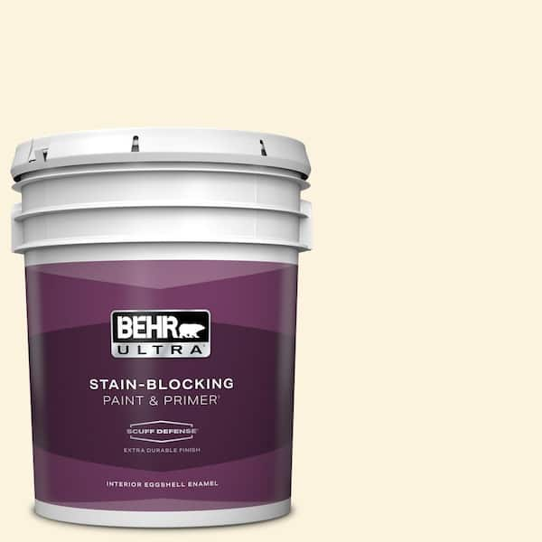 BEHR ULTRA 5 gal. #P260-1 Glass of Milk Extra Durable Eggshell Enamel Interior Paint & Primer