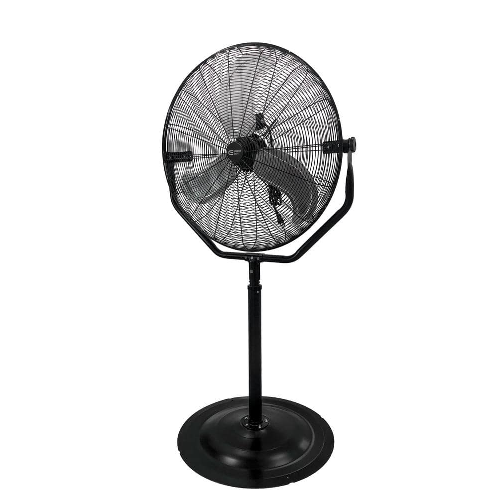 Commercial Electric Adjustable-Height 30 in. Easy-Assembly Pedestal Fan, Black