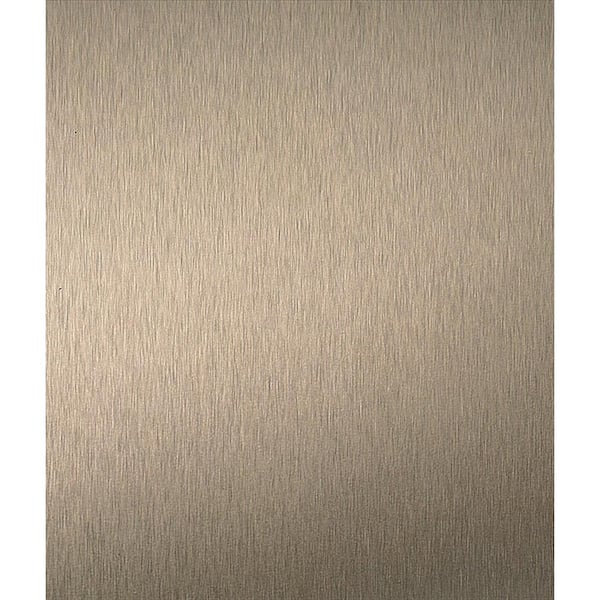 FROM PLAIN TO BEAUTIFUL IN HOURS Take Home Sample - 3 in. x 5 in. Laminate Sheet in Aluminum with Brushed Bronze Finish