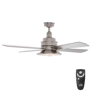 Valle Paraiso 52 in. Indoor Brushed Nickel Ceiling Fan with Light Kit and Remote Control