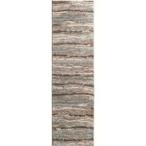 Shoreline Multi 2 ft. x 7 ft. Striped Runner Rug