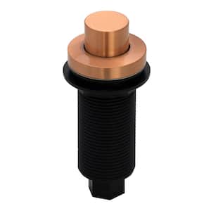 Akicon Garbage Disposal Air Switch with Air Hose - Solid Brass Button, Matte Black Air Switch with Long Button - AK79003