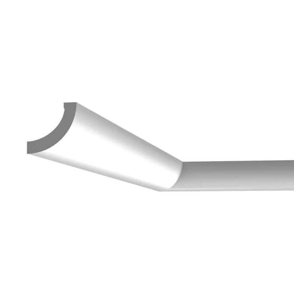 2 in. x 2 in. x 78-3/4 in. Primed White Plain Polyurethane Crown Moulding