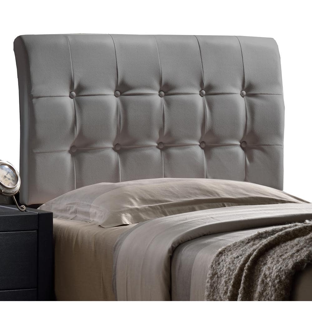 Hillsdale Furniture Lusso 79 in. W Gray King Upholstered Headboard