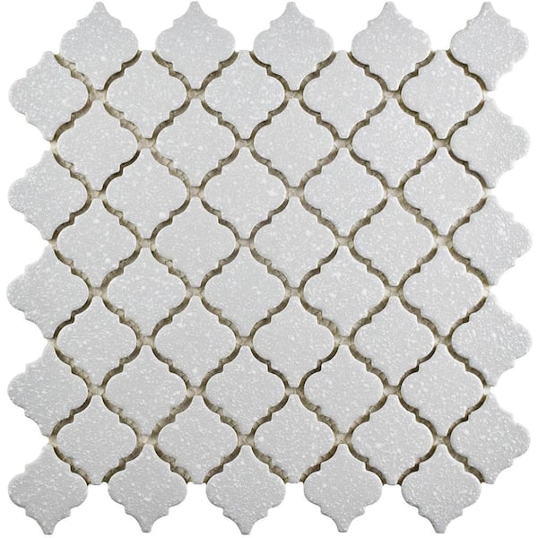 Merola Tile Hudson Tangier Crystalline Grey 12-3/8 in. x 12-1/2 in. Porcelain Mosaic Tile (11.0 sq. ft./Case)