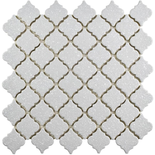 Hudson Tangier Crystalline Grey 12 in. x 12 in. Porcelain Floor and Wall Mosaic Tile (11.0 sq. ft./Case)