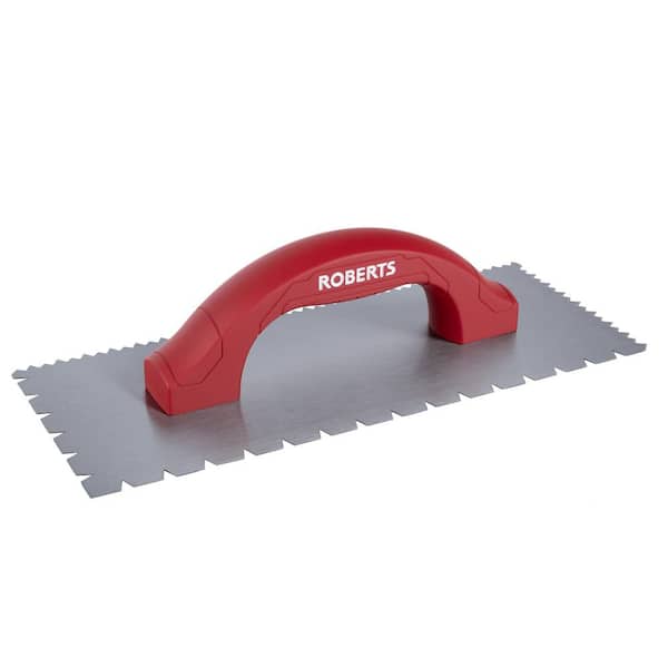 Dual-Notch 11 in. x 4-1/2 in. Steel Blade Engineered Hardwood and Solid Hardwood Notched Flooring Trowel