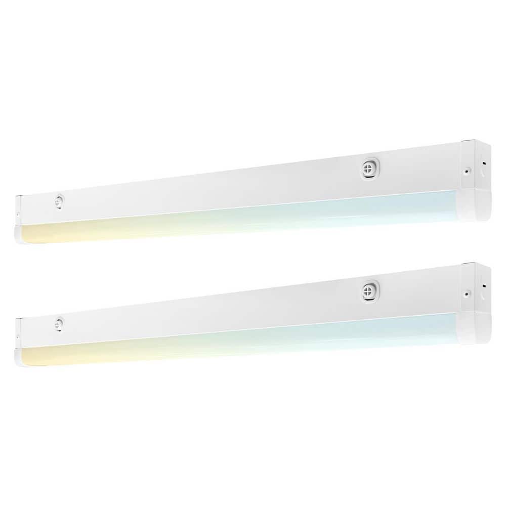 24 In. Integrated LED Linear Light, 3CCT, 15/20/25W, 1950-3250LM, Dimmable, 120-277V, Commercial Shop Light, DLC 2 Pack price history on PriceWatchPro