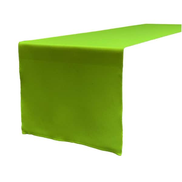 14 in. x 108 in. Lime Polyester Poplin Table Runner