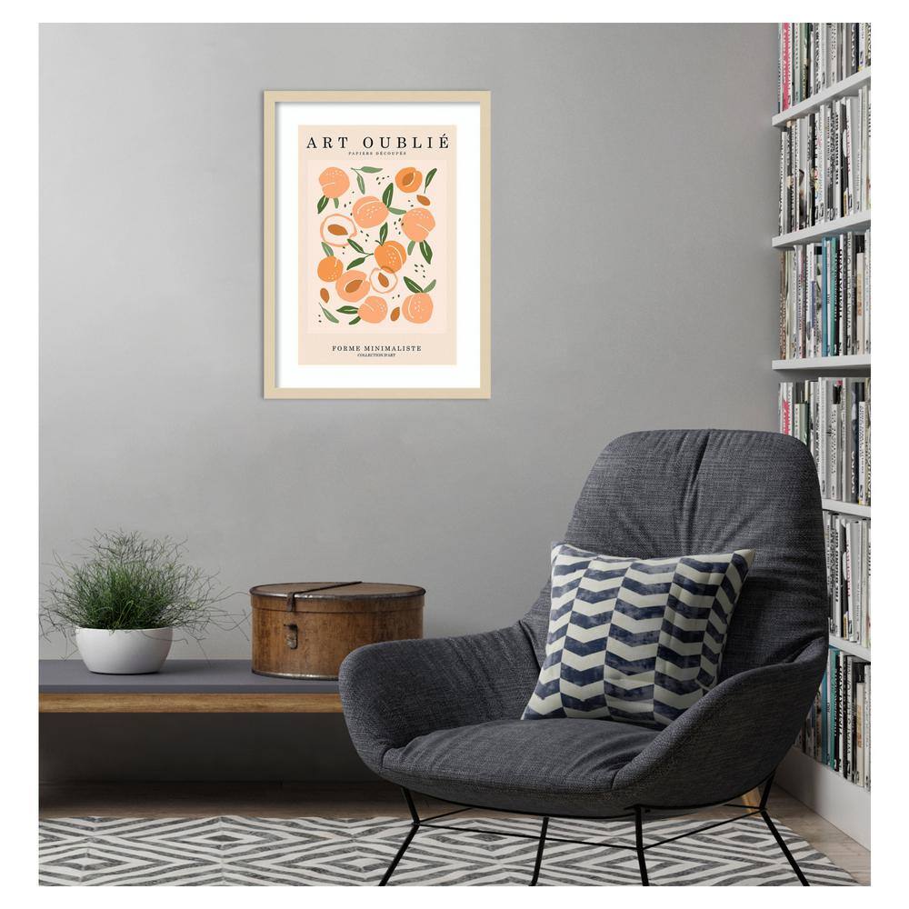 Peachy Pattern Minimalist Framed Wall Art Print