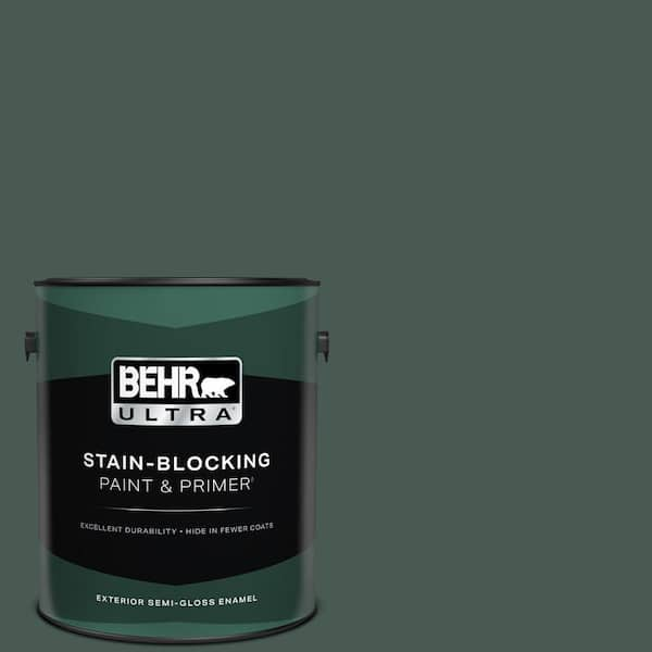 BEHR ULTRA 1 gal. #S420-7 Secluded Woods Semi-Gloss Enamel Exterior Paint & Primer