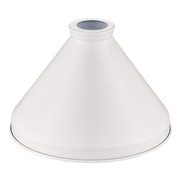 2-1/4 in. Fitter Small Matte White Metal Cone Pendant Lamp Shade 860995 -  The Home Depot