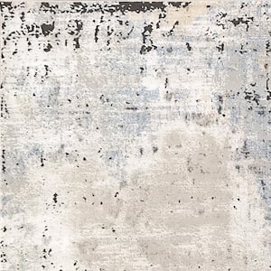 Oak Ivory/Grey 2 ft. x 4 ft. Modern Cotton/Wool Area Rug