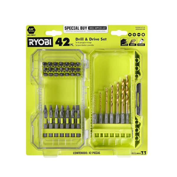 Drill & Drive Set with Titanium Bits and Drive Bits (42-Pieces)