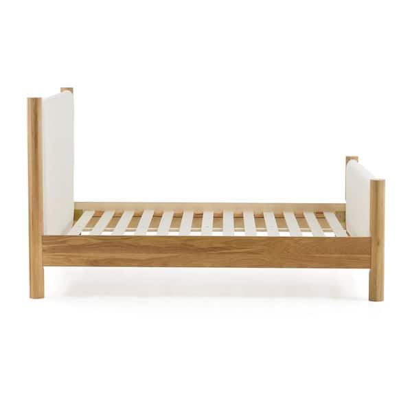 New Heights Tennison Ivory White Wood Frame King Platform
