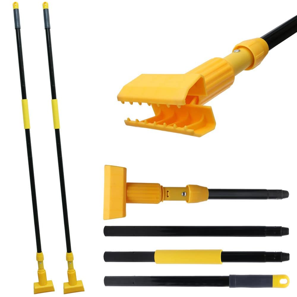 Heavy-Duty 61 in. Extendable Mop Handle with Jaw Clamp, Commercial and Household Cleaning Pole (2-Pack) price history on PriceWatchPro
