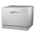 24 in. White Electronic CounterTop Control 600120-volt Dishwasher with 6-Cycles, 6 Place Settings Capacity