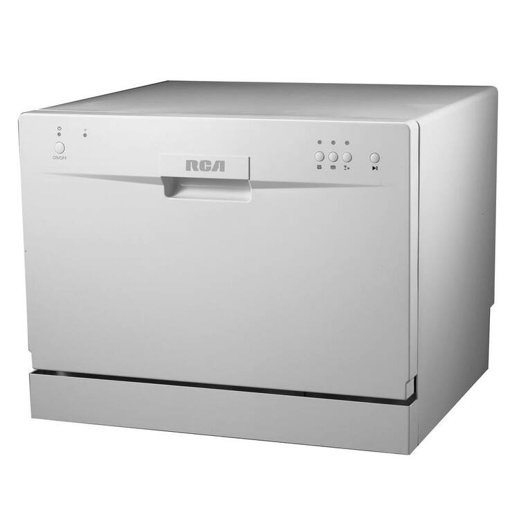 RCA 24 in. White Electronic CounterTop Control 600120volt Dishwasher with 6Cycles, 6 Place