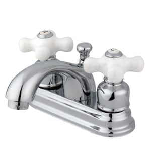 Traditional 4 in. Centerset 2-Handle Bathroom Faucet in Chrome