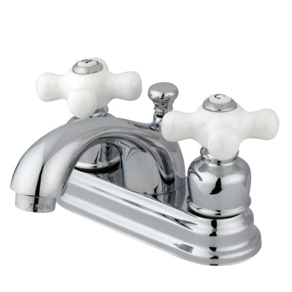 Kingston Brass Traditional 4 in. Centerset 2-Handle Bathroom Faucet in Chrome