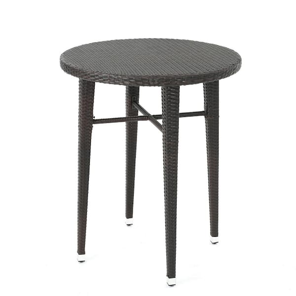 Round Wicker Bar Table Coffee Tables, Brown