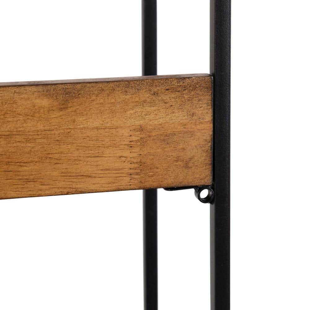 Hylton Rustic Brown Wood Floating Decorative Wall Shelf