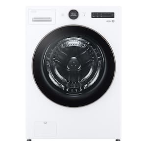 5.0 cu. ft. Stackable Smart Front Load Washer in White with AI Digital Dial, Steam and TurboWash360